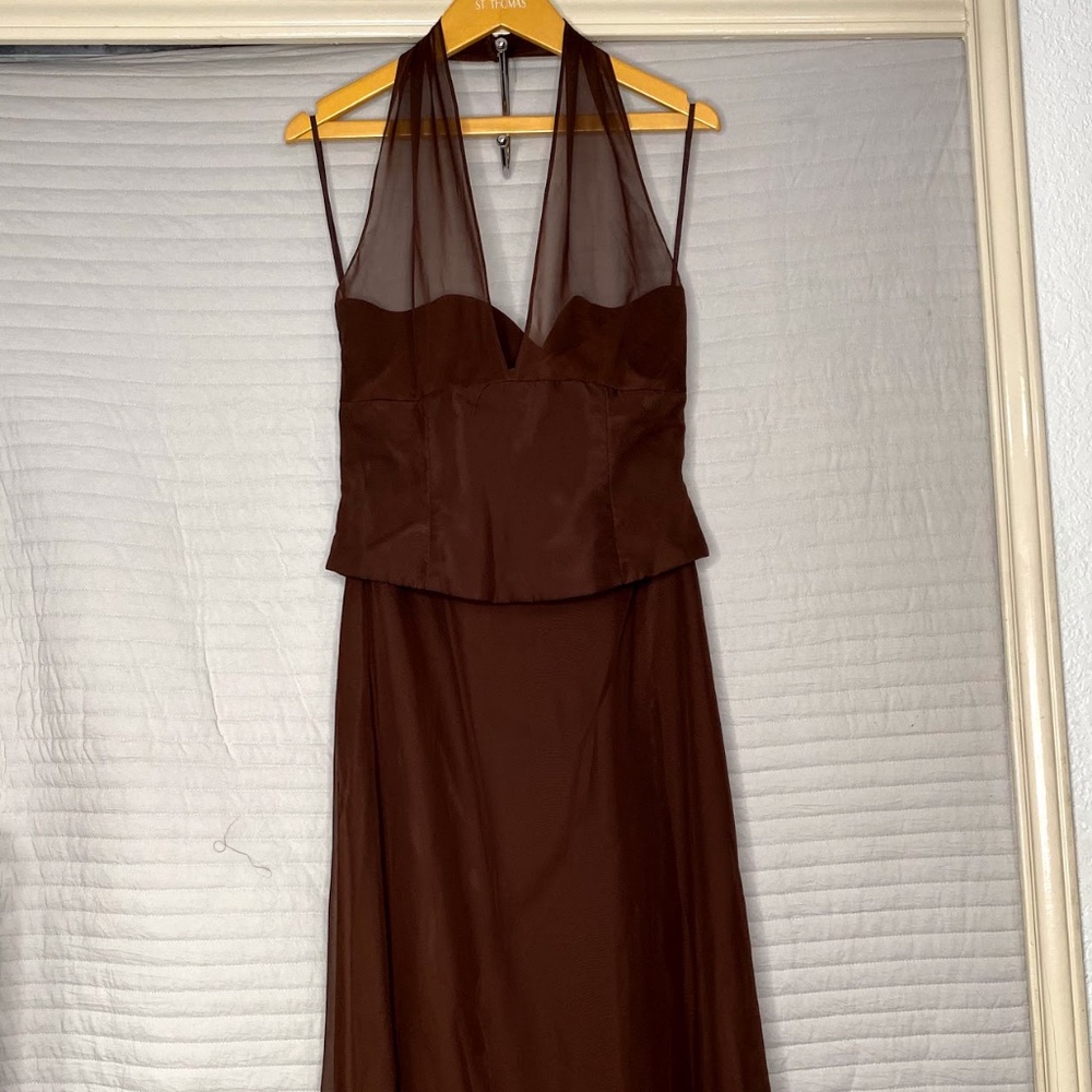 Women's Long Brown Dress